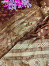 Kcpc Traditional Banarasi Silk Saree with Rich Zari Weaving and Matching BlouseKOKI