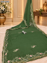 Kcpc Latest Georgette with Aari Work for Festive Wear Saree STC