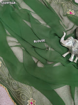 Kcpc Latest Georgette with Aari Work for Festive Wear Saree STC