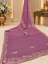 Kcpc Letest Georgette with Aari Work for Festive Wear Saree STC