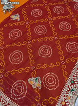 KCPC New Georgette Gotapatti Work Chunri Pomcha Saree LGC