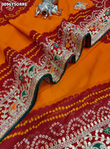 KCPC New Georgette Gotapatti Work Chunri Pomcha Saree LGC