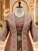 KcPc Designer Tissue Silk Lehenga Featuring Beautiful Gotapatti Work for Festive Wear