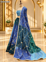 Designer HO Silk Lehenga with Traditional Gotapatti Work 4