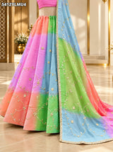 Designer HO Silk Lehenga with Traditional Gotapatti Work 3