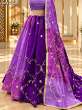 Designer HO Silk Lehenga with Traditional Gotapatti Work 3