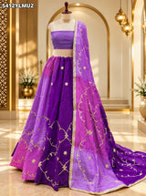 Designer HO Silk Lehenga with Traditional Gotapatti Work 1