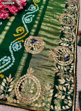Latest Pure Gaji Silk Handmade Bandhej Gotapatti Work Jaipuri Dupatta 2