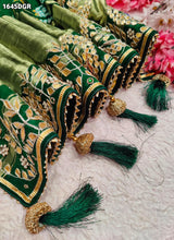 Latest Pure Gaji Silk Handmade Bandhej Gotapatti Work Jaipuri Dupatta 4