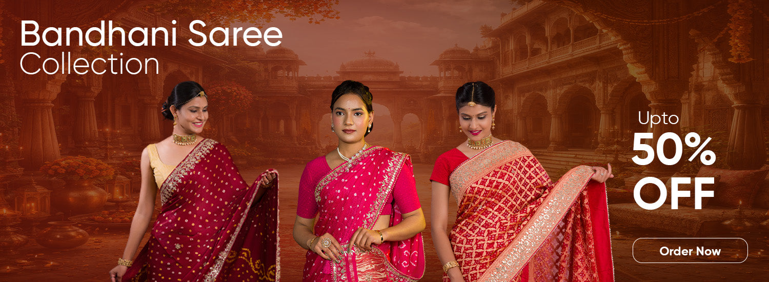 Buy Bandhani Saree Online Upto 50% Off | KCPC