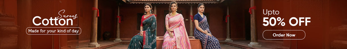 Buy Cotton Saree Online Upto 50% Off | KCPC