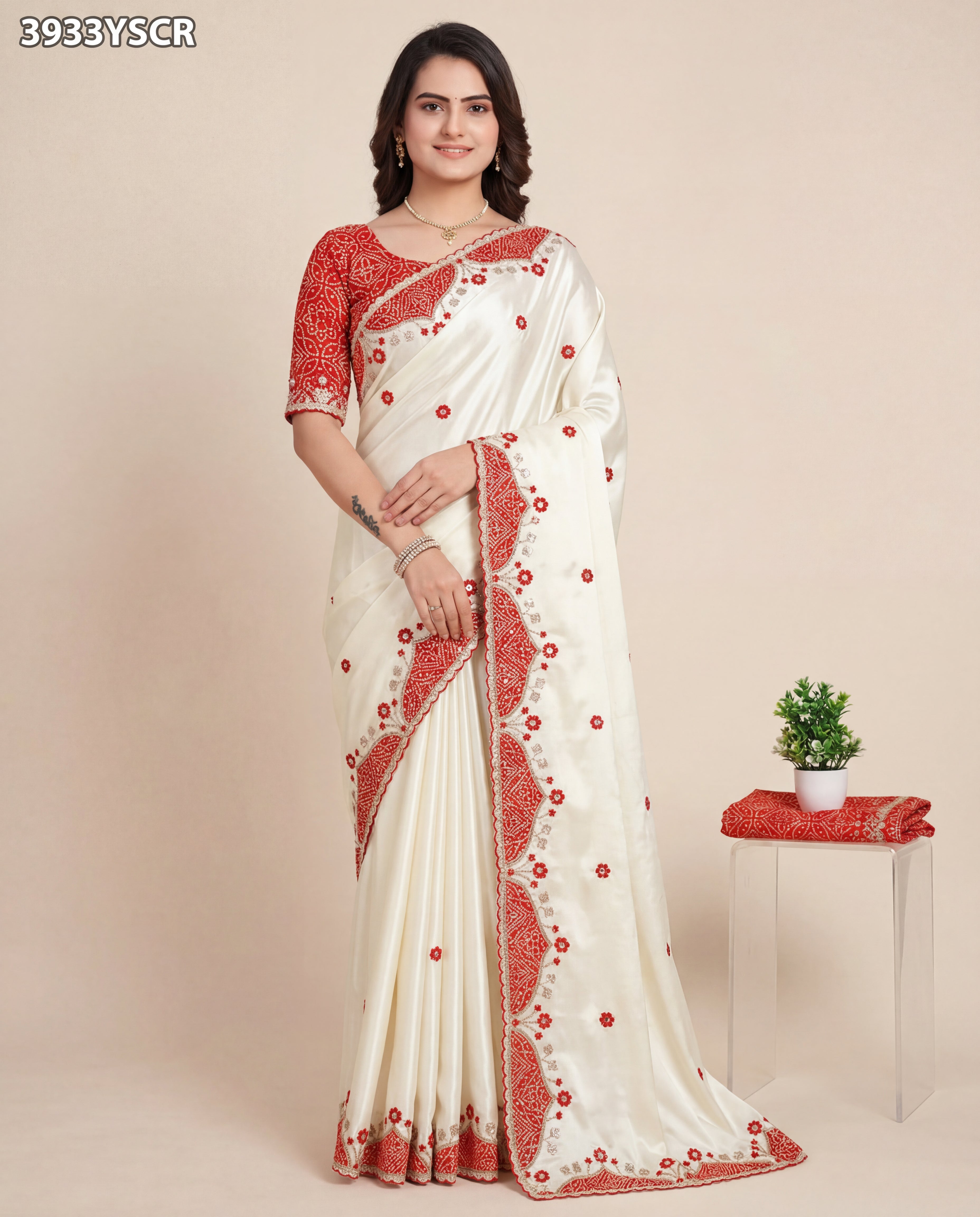 KcPc Festive Special Crepe Silk Designer Saree with Tari Work SWA