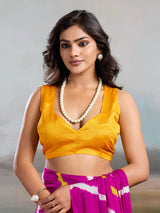 Jaipuri Traditional ChinonBandhani Saree with lehariya style under 1000