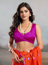 Jaipuri Traditional ChinonBandhani Saree with lehariya style under 1000