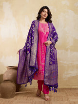 KcPc Traditional Wear Dola Silk Dupatta with Zari Weaving SACR