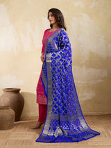 KcPc Special Silk Bandhani Dupatta with Handmade WorkRoyal BlueSA