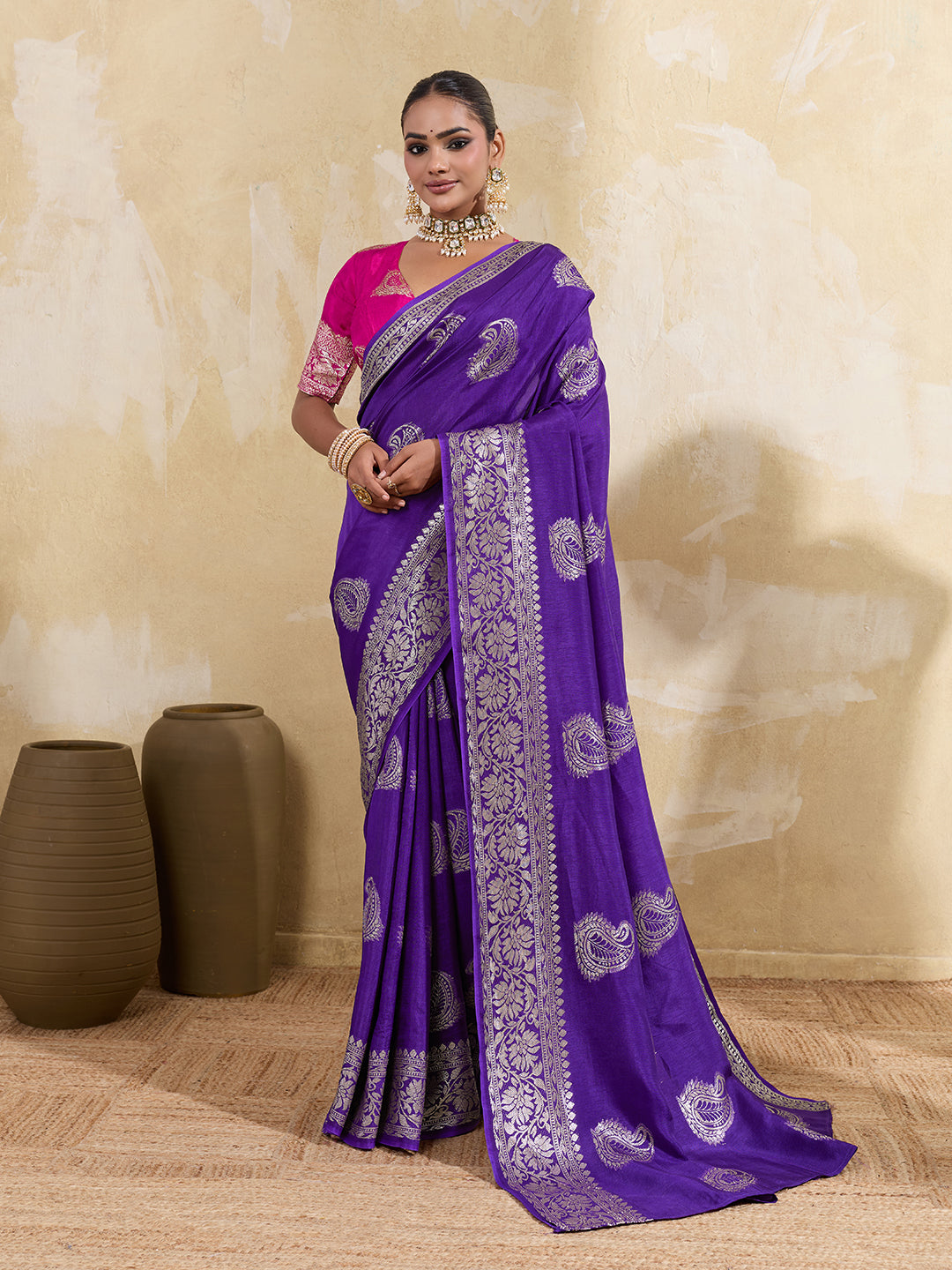 Banarasi style saree under 1500