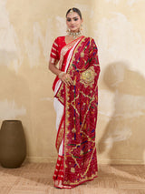KcPc Rajasthani Marwadi Chunri dupatta stone work Handmade bandhej
