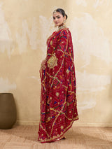 KcPc Rajasthani Marwadi Chunri dupatta stone work Handmade bandhej