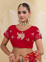 Thread Zari Work saree in rajshani chunri styel