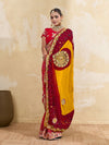 KcPc Pure Georgette Rajasthani Chunri DupattasRed Lemon PomchaAJM