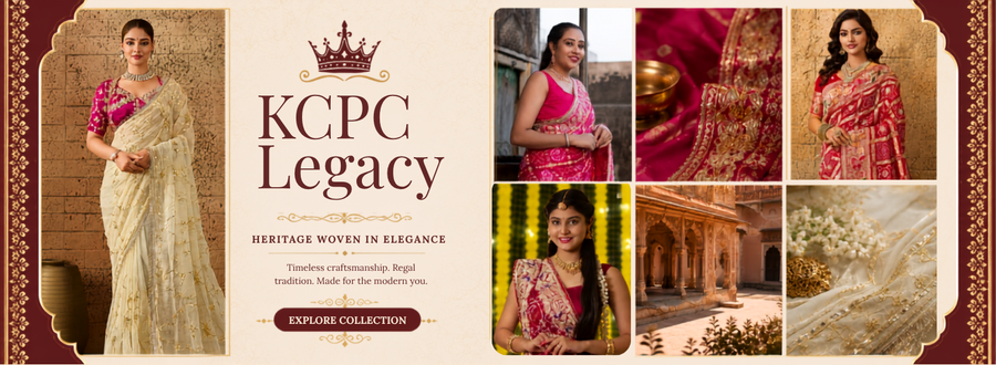 Explore Heritage Bandhani Sarees by KCPC - Legacy Designs