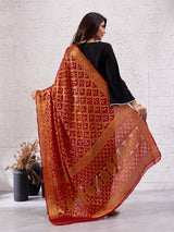 KcPc Special Silk Bandhani Dupatta with Handmade WorkSA