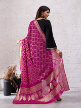 KcPc Pure Georgette Banarasi Bandhani Dupatta Rani