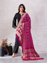 KcPc Pure Georgette Banarasi Bandhani Dupatta Rani