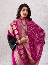 KcPc Pure Georgette Banarasi Bandhani Dupatta Rani