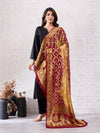 KcPc Banarasi Bandhej Gharchola Dupattas, OR, KC Gold RedKcPc Special Silk Bandhani Dupatta with Handmade WorkSA