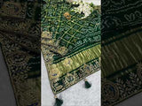 Buy Pure Gaji Silk Bandhani Ghatchola Gotapatti Saree Kcpc
