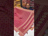  Gorgette BandhaniStyle With Kalkata Zardoji Work Saree 