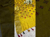 Silk Patola embroidery Style With Mirror Work Saree for festive season 