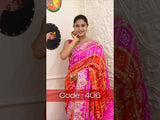 By New Bandhani Saree with Gotapatti Work