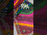 Mos Chiffon Silk Bandhani Saree with Gotapatti Work
