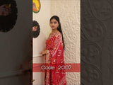 By New Gaji Silk Bandhani Style With Gotapatti Work Saree