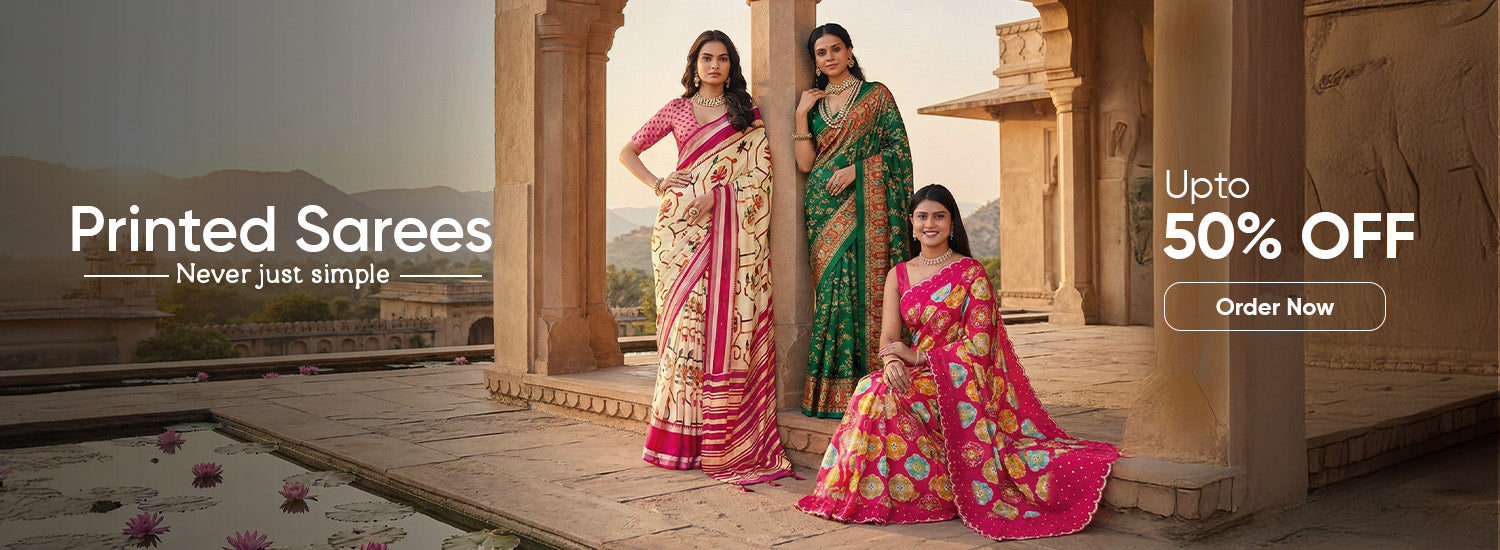 Buy Printed Saree Online Upto 50% Off | KCPC