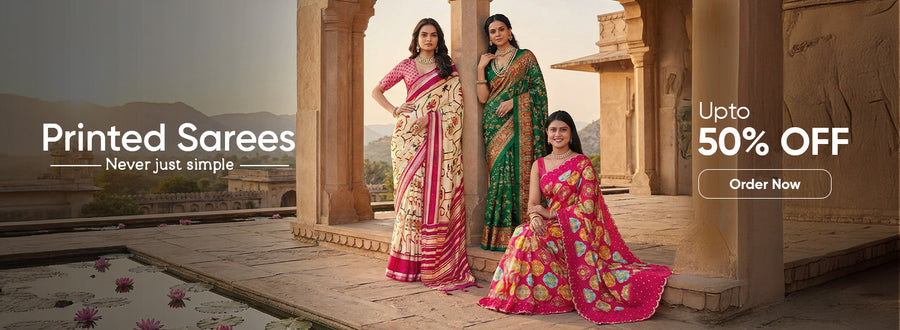 Buy Printed Saree Online Upto 50% Off | KCPC