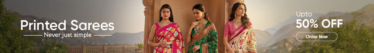 Buy Printed Saree Online Upto 50% Off | KCPC