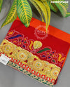 KcPc Marriage Purpose Chunri Pilia Dupatta 1.5 pat Traditional Chakra Belbutipila (Pure Georgette Fabric)