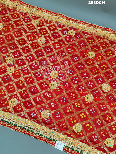 KcPc Banarasi Gharchola Heavy Belbuti Odhna In dupatta size  Red Chunri