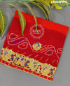 KcPc Traditional Jaipuri Chunri Pila Rajasthani Marriage Chundi Dupatta Piliya (Pure Georgette Fabric)
