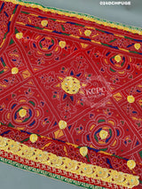 KcPc Marriage Purpose Chunri Pilia Dupatta 1.5 pat Traditional Chunri (Pure Georgette Fabric)