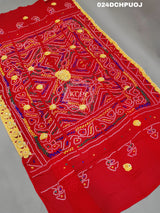 KcPc Marriage Purpose Chunri Pilia Dupatta Traditional Chunri (Pure Ojariya Fabric)