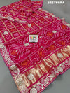  Gaji Silk with white Cutdana Beads Gotapatti work