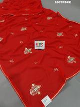 Chiffon Gota patti Work Lightweight Saree 