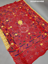 KcPc New Marwadi Chunri Pure Georgette Bel Buti Heavy Odhna