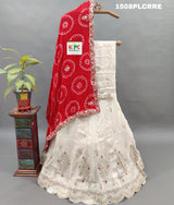 KcPc New Pure upada silk with Bandhani Dupatta And Cutdana Gotapatti Work Lehenga MAD