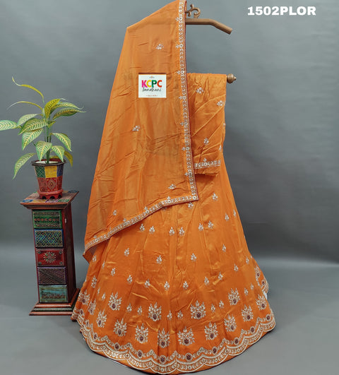 KcPc New Pure H O silk  Cutdana gotapatti Work Lehenga  MAD